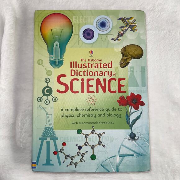 Usborne Illustrated Dictionary of Science Physics Chemistry Biology Reference - Picture 1 of 5